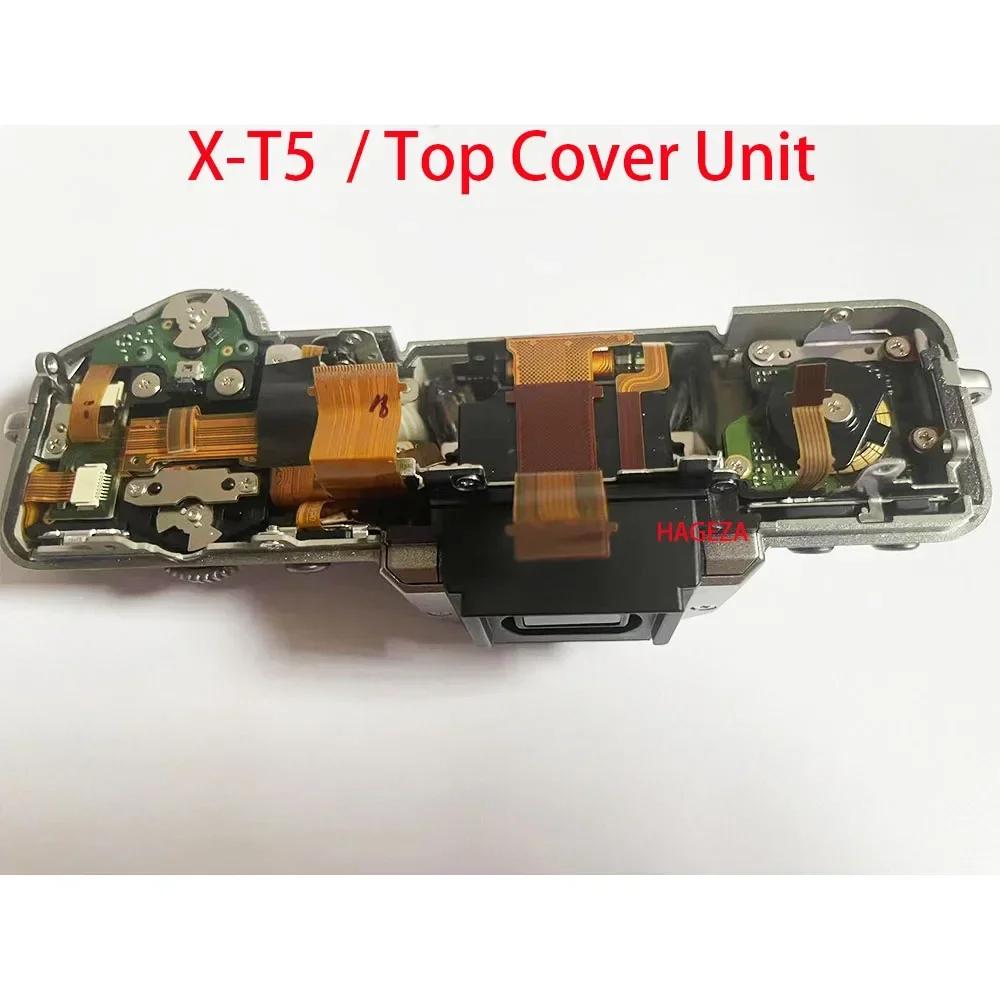 Fujifilm X-T5 용 실버 탑 커버 XT5 탑 케이스 셔터 버튼 기능 모드 다이얼 뷰 파인더 핫슈 카메라 수리 부품