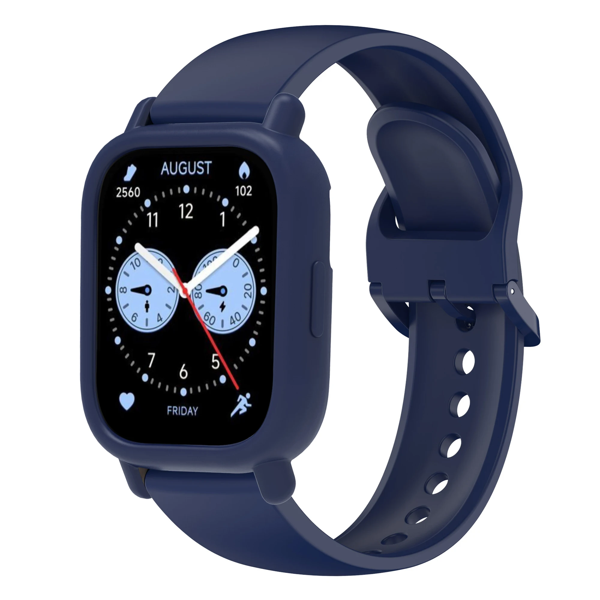 Silicone Sport Watchband with Case