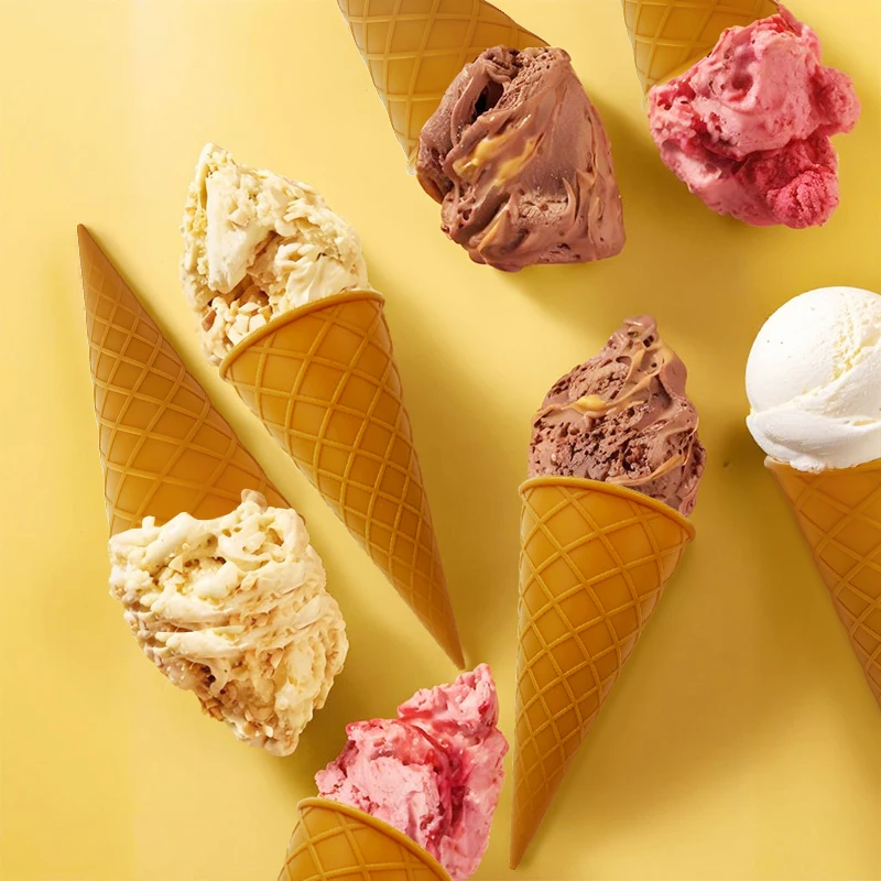 Silicone ice cream cone cup machine ice cream container reusable Ninja machine available easy to clean ice cream maker ice cream containers