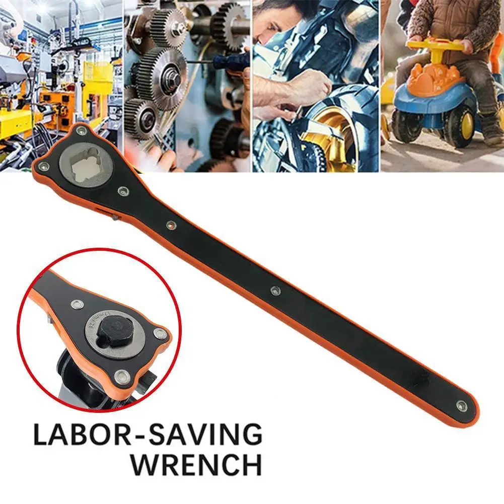 Labor Saving Jack Ratchet Wrench 360 Degree Rotation Handle Tool Tire