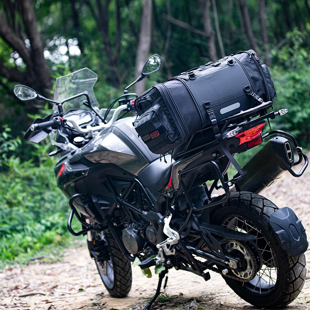 Rhinowalk Motorcycle Bag Waterproof PVC Motorcycle Seat Bag Big Capacity 40-60L Rear Tail Saddle Bag Outdoor Travel Luggage 2023 — view 4