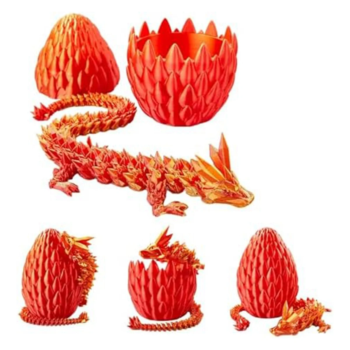 Dragon Egg, Easter Egg,12In Dragon Toy, Eggs with Inside,3D Printed ,Gold