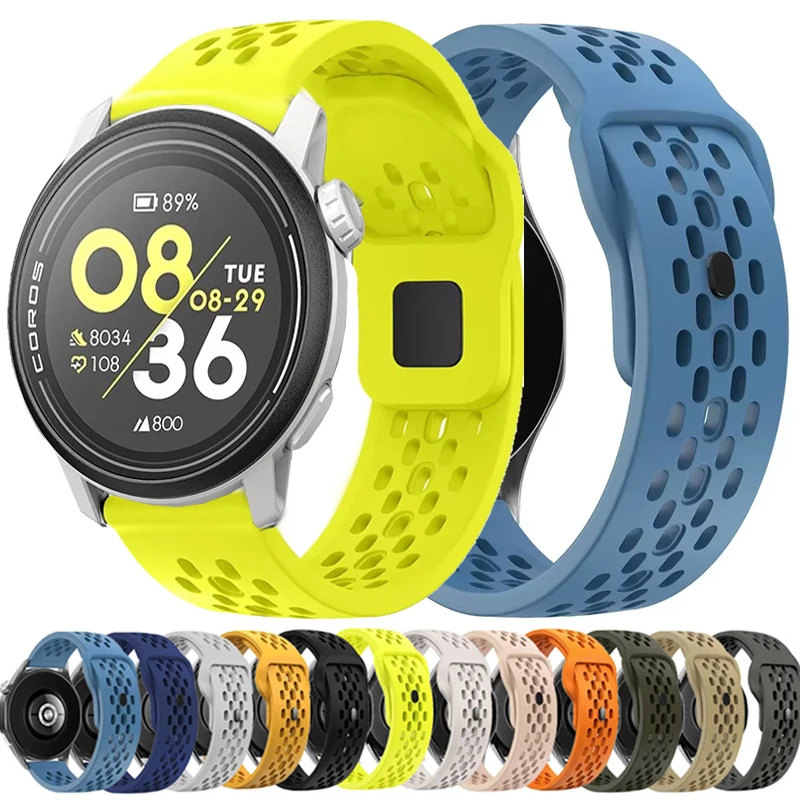 Breathable Silicone Sport Strap Band, 20mm/22mm – Versatile Comfort Bracelet
