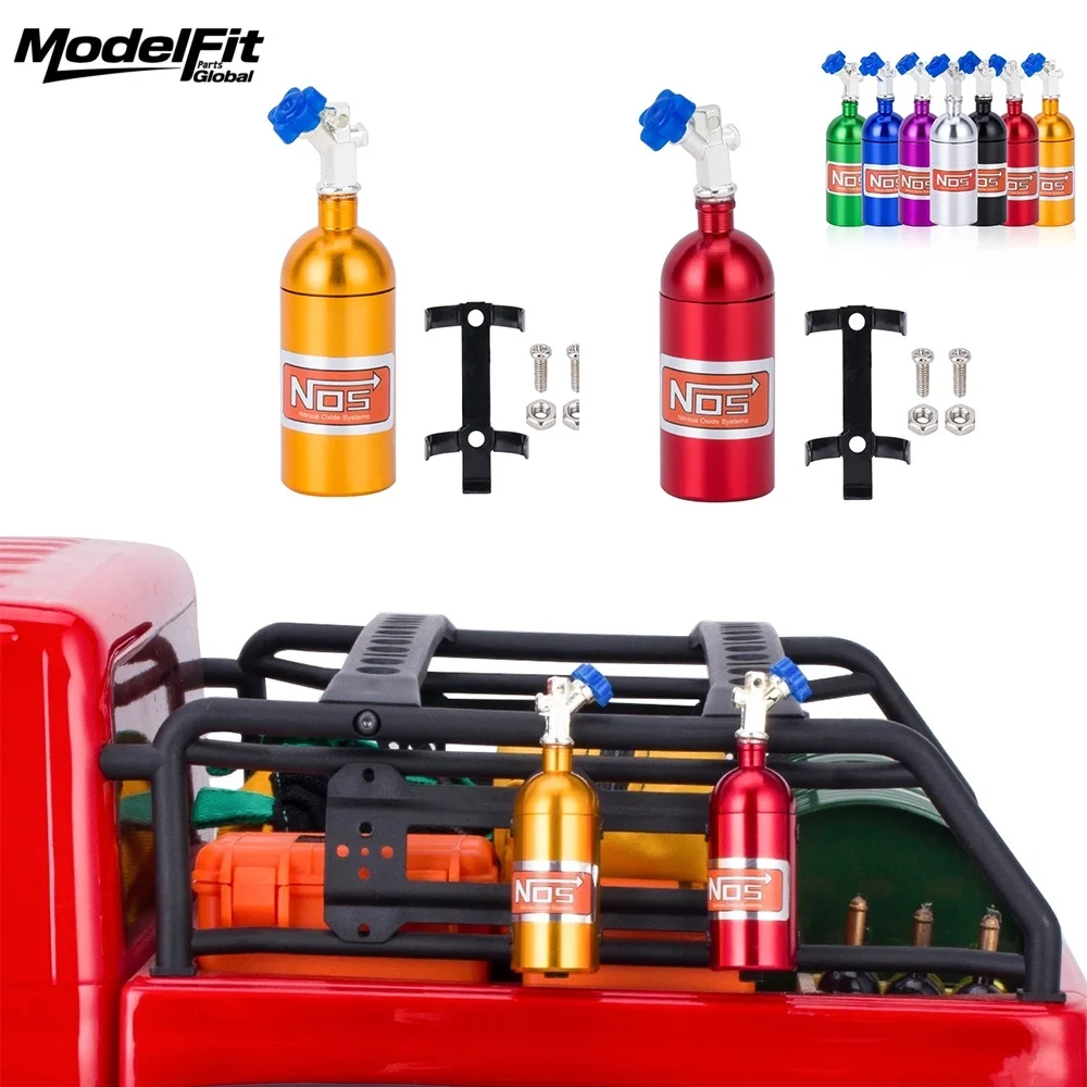 Metal Simulation NOS Nitrogen Bottle Model Decorative For 1/10 RC Car Traxxas TRX4 Defender Axial SCX10 II 90046 RC4WD Yikong