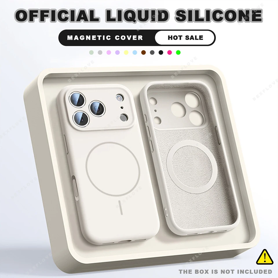 Premium Magnetic Silicone Phone Case with MagSafe Charging Protection