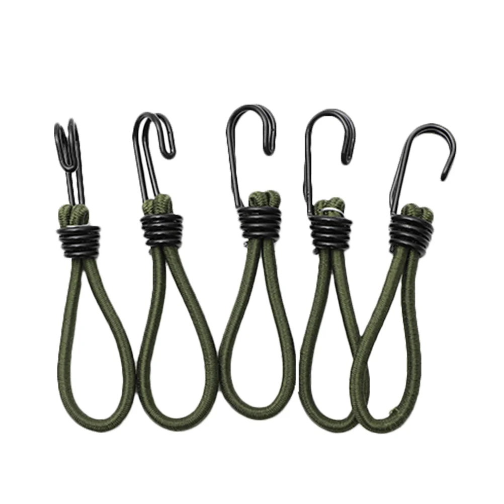 

4 Pcs Rope Tensioner Tent Elastic Lanyard Camping Hook Tightening Buckle Canopy Pull Rope Accessories Fixing Outdoor Tool