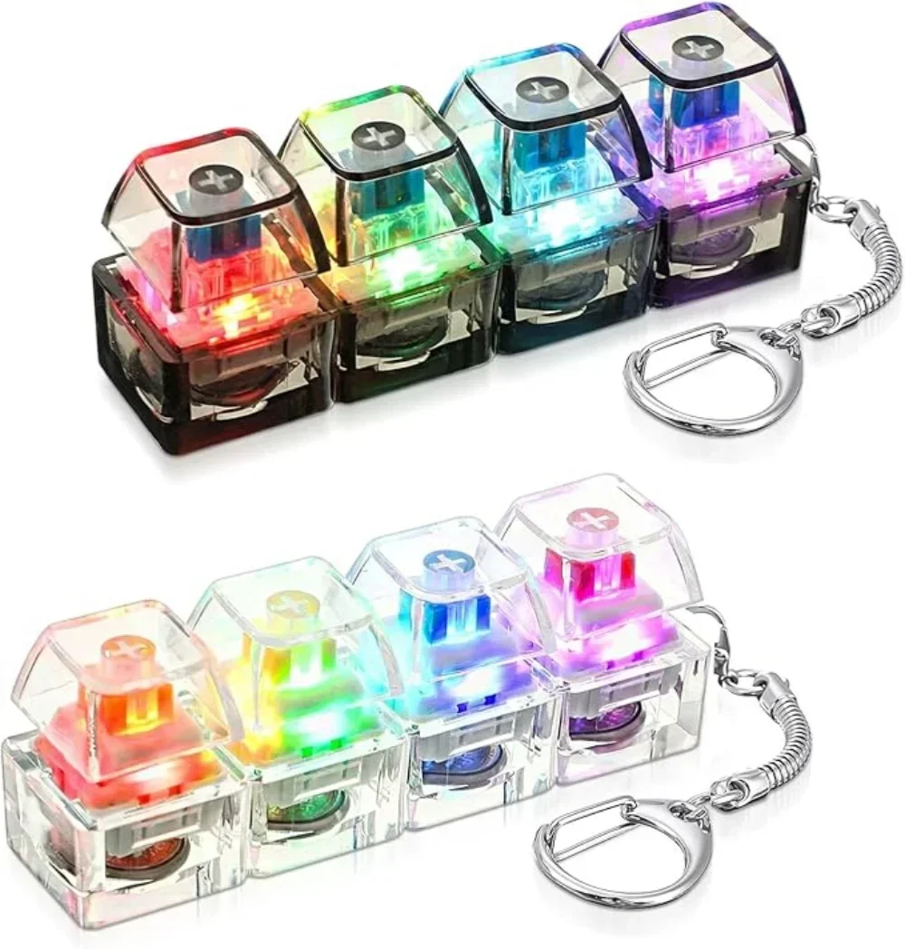 Stress-Relief LED Keychain Light & Portable Office Toy Accessory