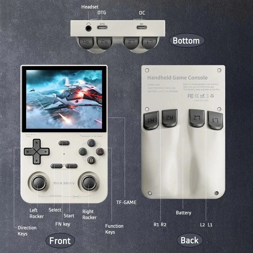 K36 Portable Game Console Built-in 16000+ Games