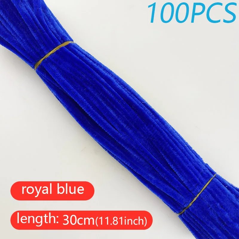100PCS Vibrant DIY Twisted Wool Craft Sticks for Creative Art Projects