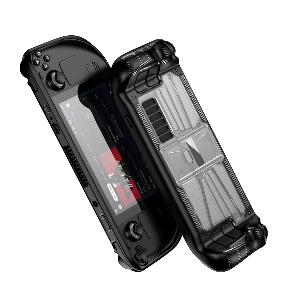 Fashion Tpu + Pc Cool Case Per Steam Deck Cover Drop 2022 Console Di Gioco Custodie Protettive Con Il Supporto