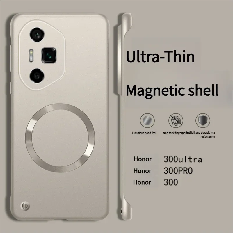 Ultra Thin Metallic Frameless Magnetic Phone Case - Matte Shockproof Protective Cover