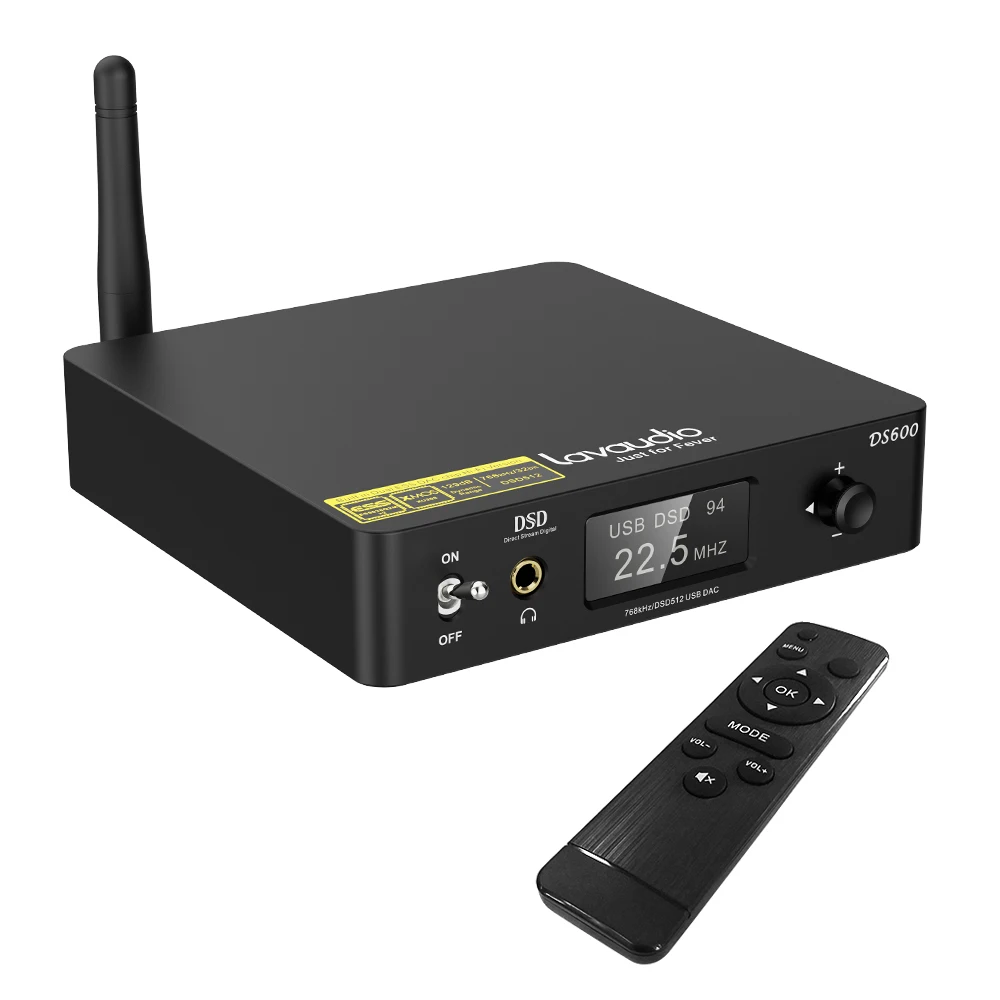 

HiFi DAC Receiver Lavaudio DS600 XMOS Solution Headphone Amplifier Bluetooth 5.0 with 3.5mm RCA Out Complie with LDAC APTX LL HD