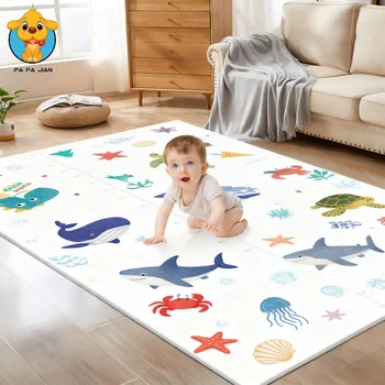 Tappetino Pieghevole Premium per Bambini, Spesso e Imbottito in XPE, Impermeabile e Sicuro, per Neonati e Bambini