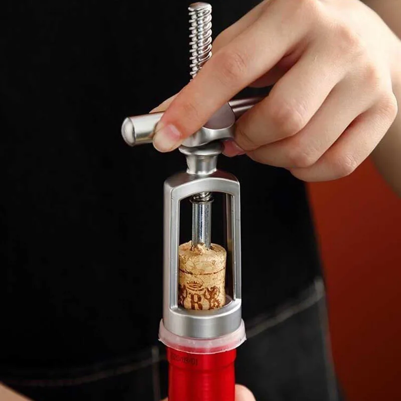

auger-type Vintage Wine Bottle Opener Europe Red Corkscrew Leverage Design Opening Can Cork Puller Remover Bar Tools