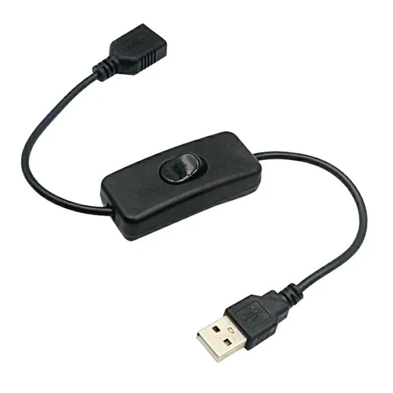 2 PCS USB Switch Cable ON/OFF Extension Cable Toggle USB Lamp Fan Power Supply Line Durable Adapter LED Headset