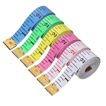 1.5m Body Measuring Ruler Sewing Tailor Tape Measure Mini Soft Flat Ruler Centimeter Meter Sewing Measuring Tape Random Color