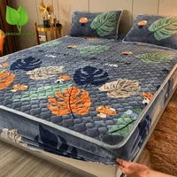 150x200 Thicken Bedsheet Velvet Fitted Sheet for Home Warm Mattress Cover Queen Size Fundas De Colchón (Pillowcase Need Order) 1