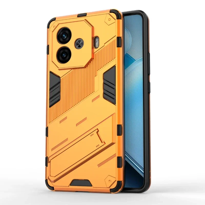 Shockproof Armor Anti-Fall Kickstand Phone Case - Durable Protection Back Cover