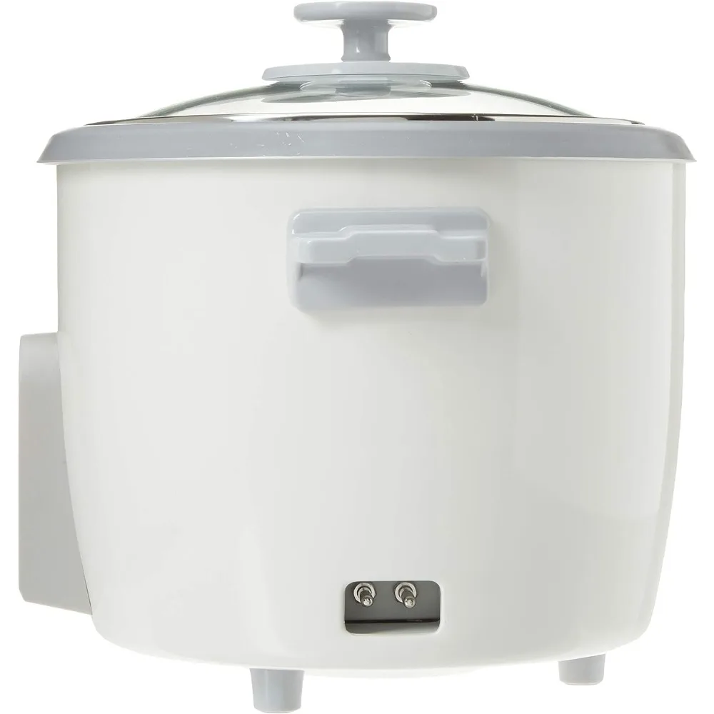 6-Cup (Uncooked) Rice Cooker, Easy-to-use Single Switch Control, Removable, Easy-to-clean, Nonstick Inner Cooking Pan, White 2