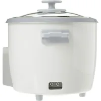 6-Cup (Uncooked) Rice Cooker, Easy-to-use Single Switch Control, Removable, Easy-to-clean, Nonstick Inner Cooking Pan, White 2