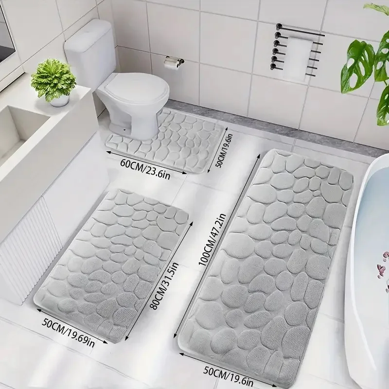 Super Absorbent Bath Mat Slip-resistant Bathroom Rug Bathtub Toilet Footpad Entrance Floor Carpet Shower Room Doormat 1-3 pcs floor mat,bathroom floor mat,bathroom mat,absorbent bathroom mat,bath mat,anti slip mat,toilet mat