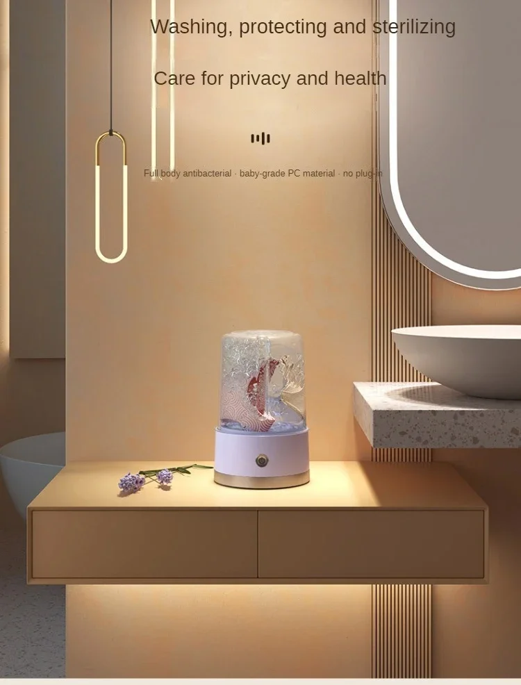 Wireless Charging Portable Washing Machine Mini Electric Makeup Brush Cleaner