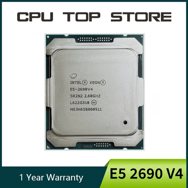 中古Intel-Xeon e5 2690 v4 cpuプロセッサ,14コア,2.60ghz 35mb l3キャッシュ,135w sr2n2 lga  2011-3