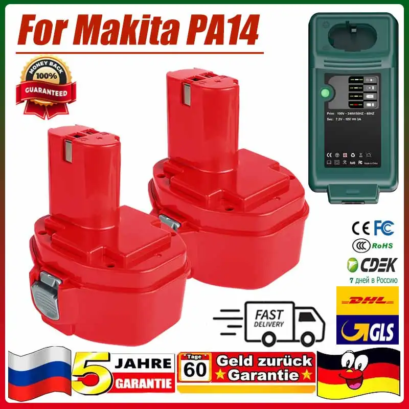 

For Makita 14.4V 3.5AH/4.0AH Screwdriver battery Rechargeable Battery Power Tools For PA14 1422,1420,192600-1, 6281D,6280D Drill