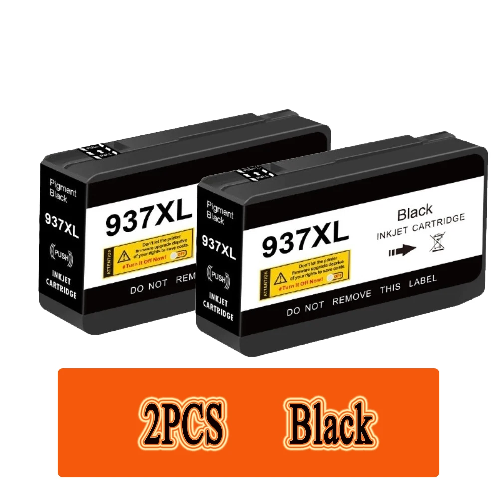Pack 5 Cartuchos Color Lote De 5 Cartuchos 937XL Compatibles Con HP 937e - Para OfficeJet Pro 9110b, 9120b, 9130b, 9720, 9730 (2 Negro Cian, Magenta, Amarillo) Recambios Tinta Hp Officejet Pro