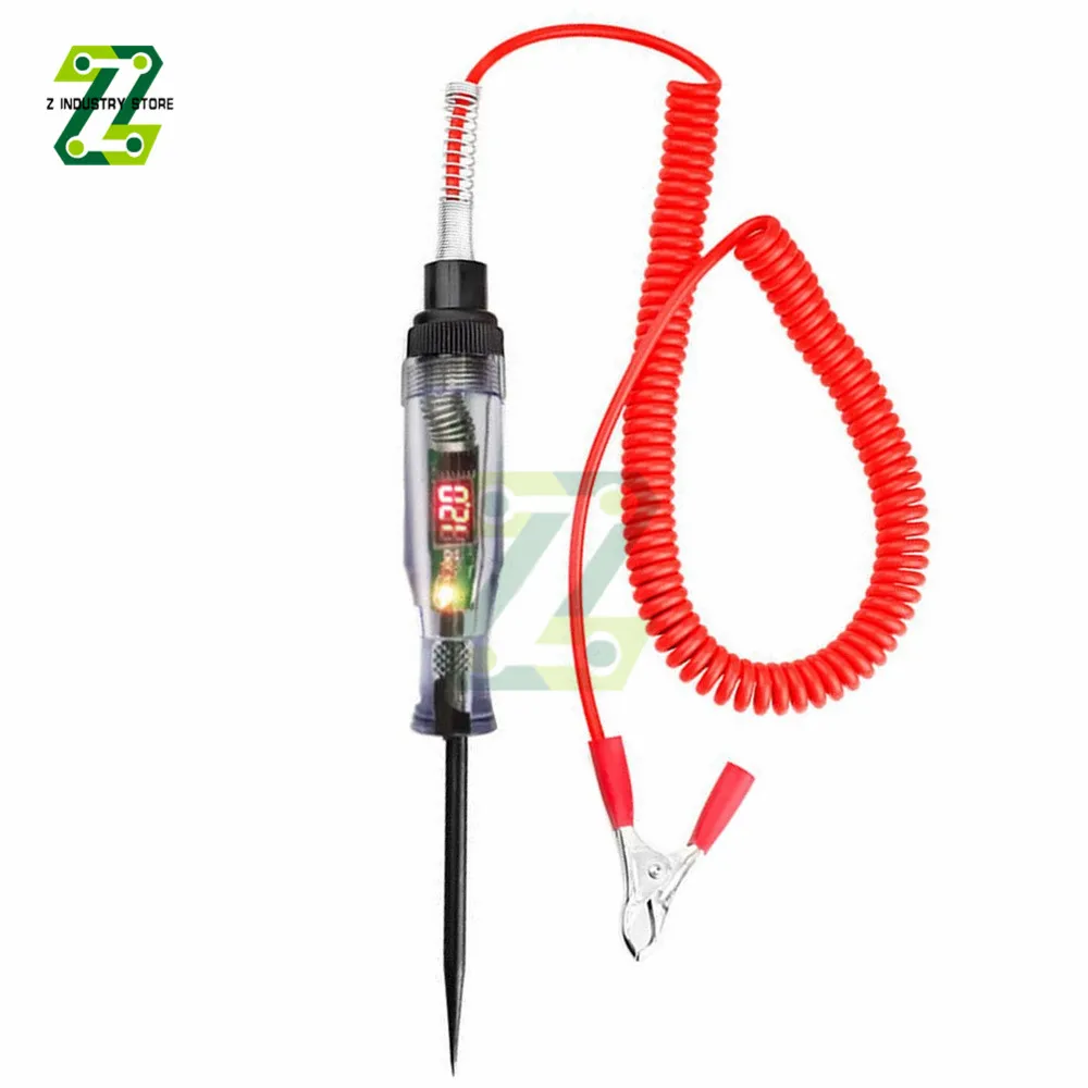 Testeur Tension Voiture 5-120V DC – Stylo Numérique LED, Indicateur Polarité, Pour Circuits Auto/moto