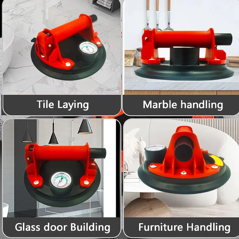 8 Inch Vacuum Suction Cup Glass Lifter Powerful Heavy Duty Vacuum Lifter for Granite & Glass Lifting Window Replacement