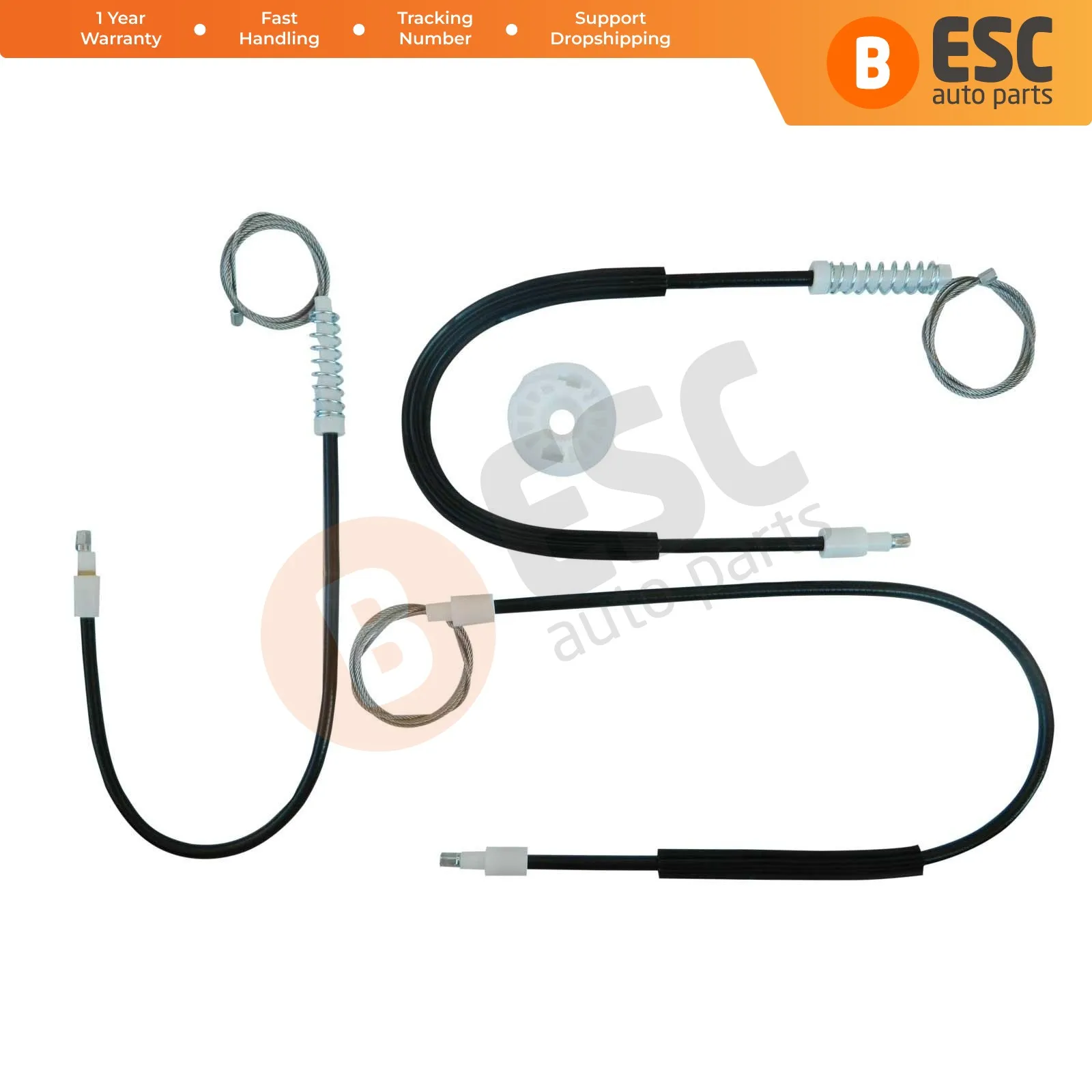 ESC EWR1211 Window Regulator Repair Kit Front Left Door 51337184383 For BMW 5 Series E60 2003-10 E61 2004-2014 E60 M5 2005–2010
