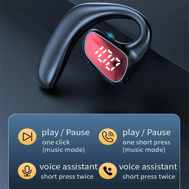 

Original Bluetooth-compatible Earphone for Ios/Android Hanging Ear Type Unilateral Business Headsets Stereo Music Headphone