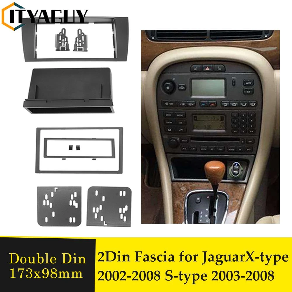 Situatie Voorverkoop Toerist 2 Din Autoradio Fascia Voor Jaguar X Type 2002 2008 S Type 2003 2008 Stereo  dvd Panel Multimedia Speler Inbouwen Frame Dash Kit|Fascie| - AliExpress