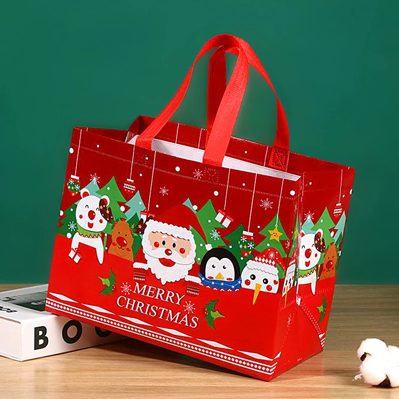 

1 шт., Новогодняя сумка для покупок, с принтом