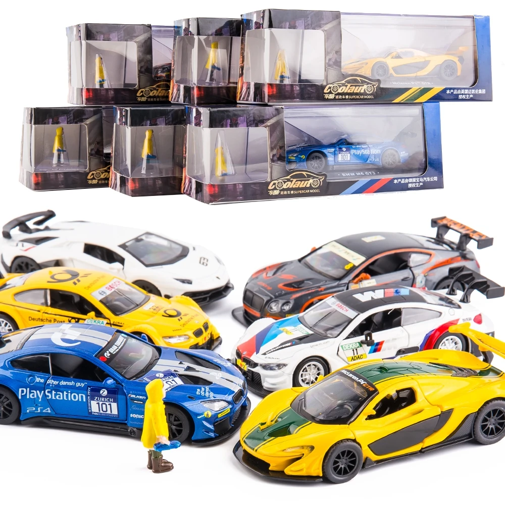1/43 닛산 GTR 아우디 BMW 맥라렌 람보르기니 레이싱 카 장난감, DTM 다이캐스트 미니어처 모델 컬렉션, 남아용 선물