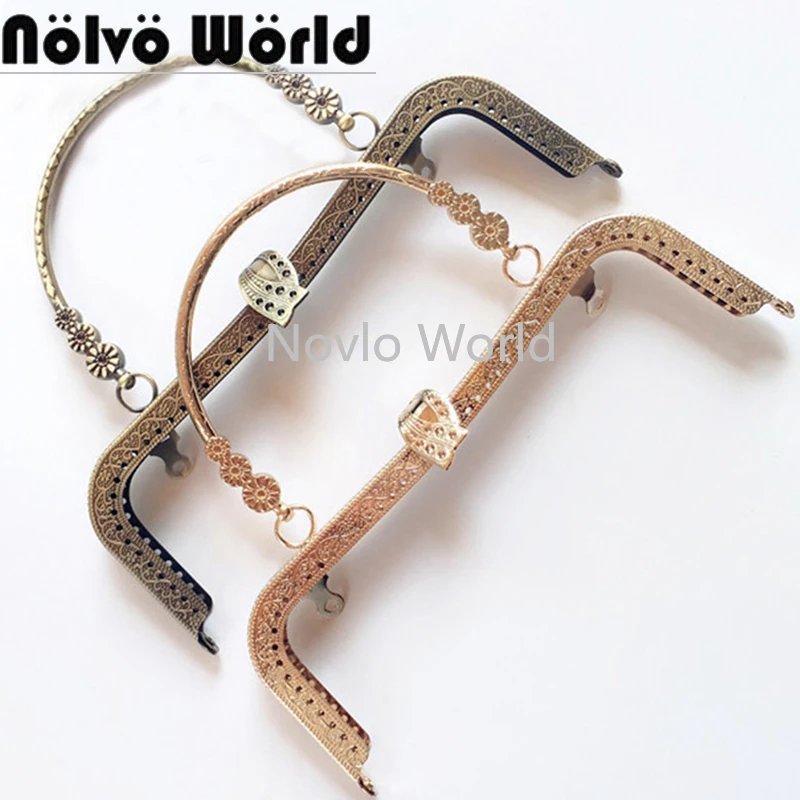 10pcs-20cm-4-colors-metal-purse-frame-handle-for-making-kiss-clasp-lock-rose-head-embossed-bronze-tone-bags