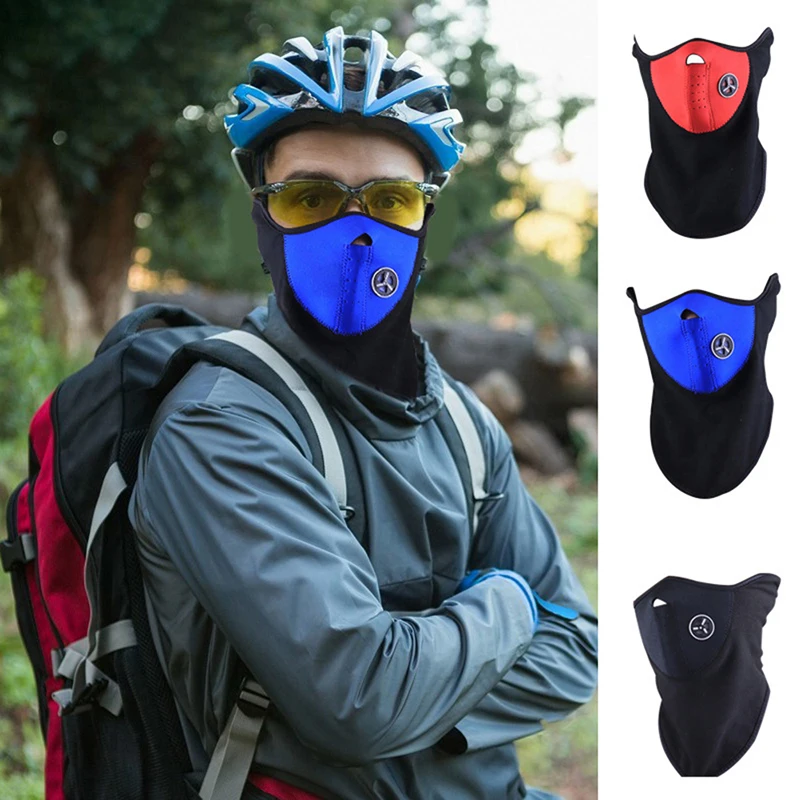 Windproof Bike Bicycle Cycling Mask Ski Snowboard Outdoor Masks Dust Neoprene Neck Warm Half Face Mask Winter Sport Mask