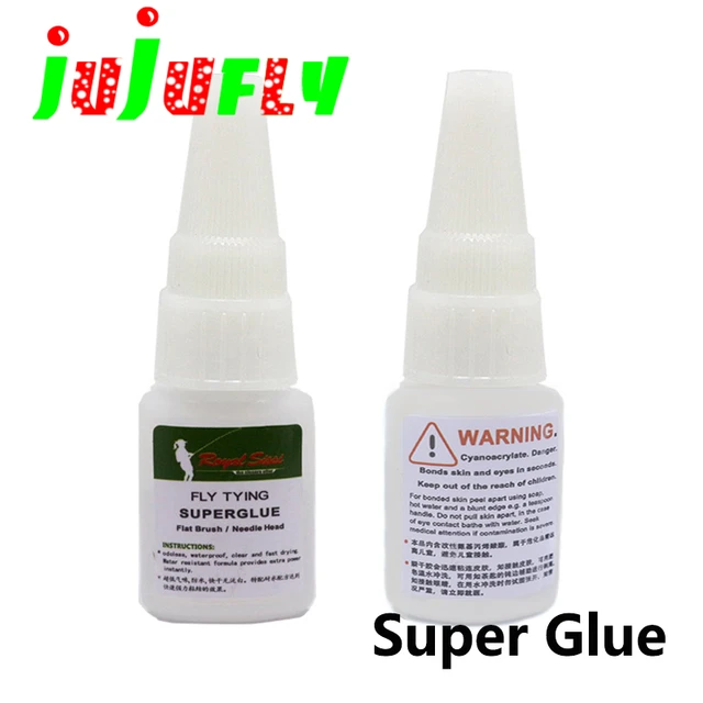 jujufly instant fishing super glue clear&fast self drying waterproof glue  special for fly fishing odorless cyanoacrylate glue