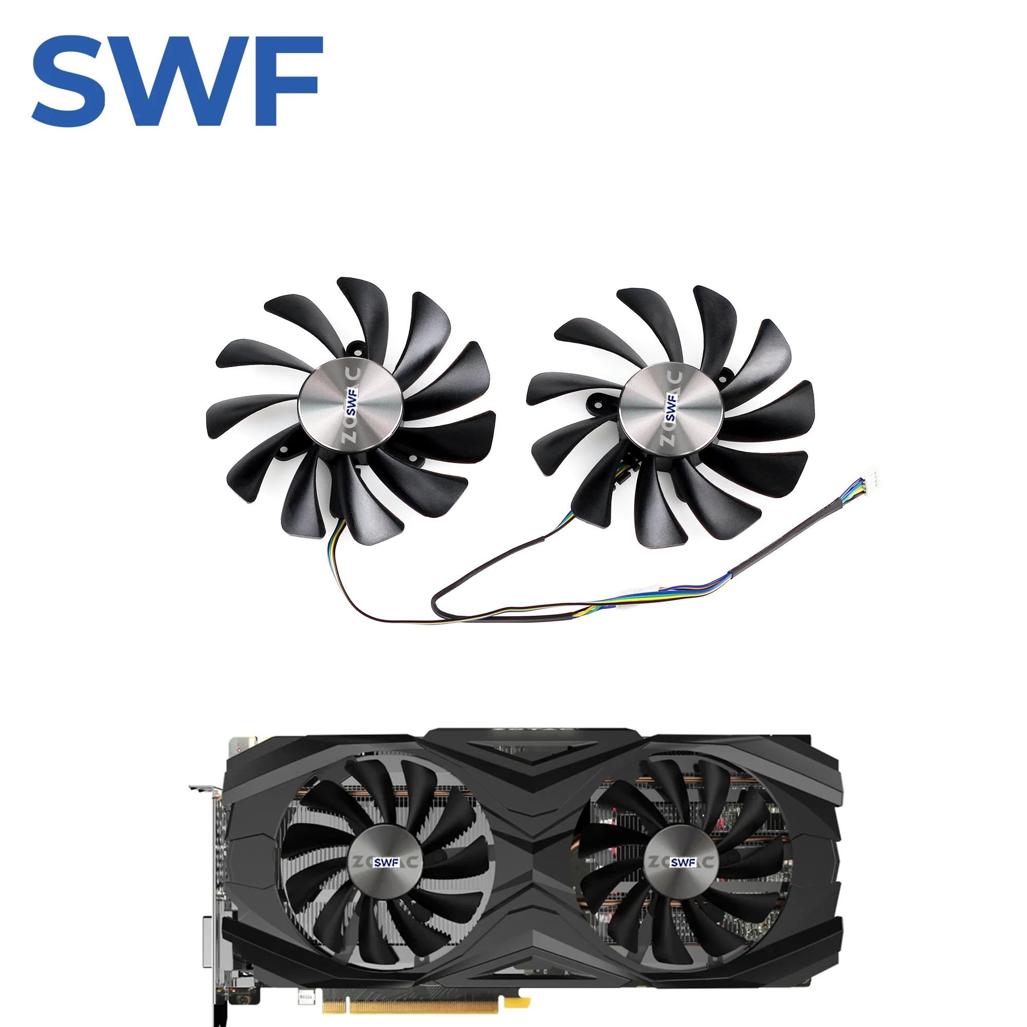 Refroidisseur Additionnel Pour Carte Graphique - 2 Ventilateurs 90/92mm PWM, Montage PCI - Pour GPU Chauds, Silencieux
