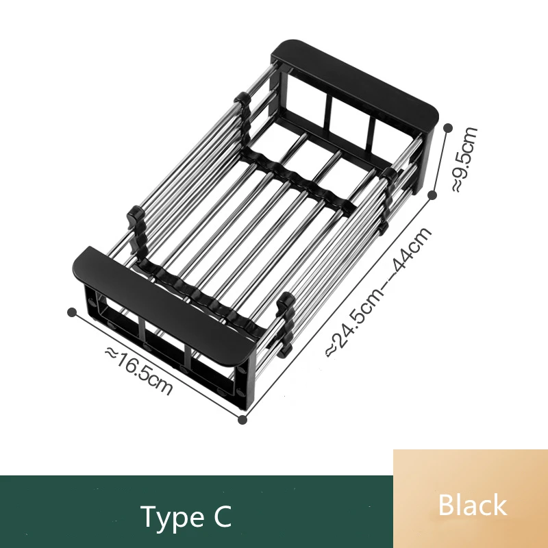 BTLATHA Escurridor de platos para fregadero, organizador expandible de  acero inoxidable 304 con estante para utensilios de acero inoxidable,  ajustable