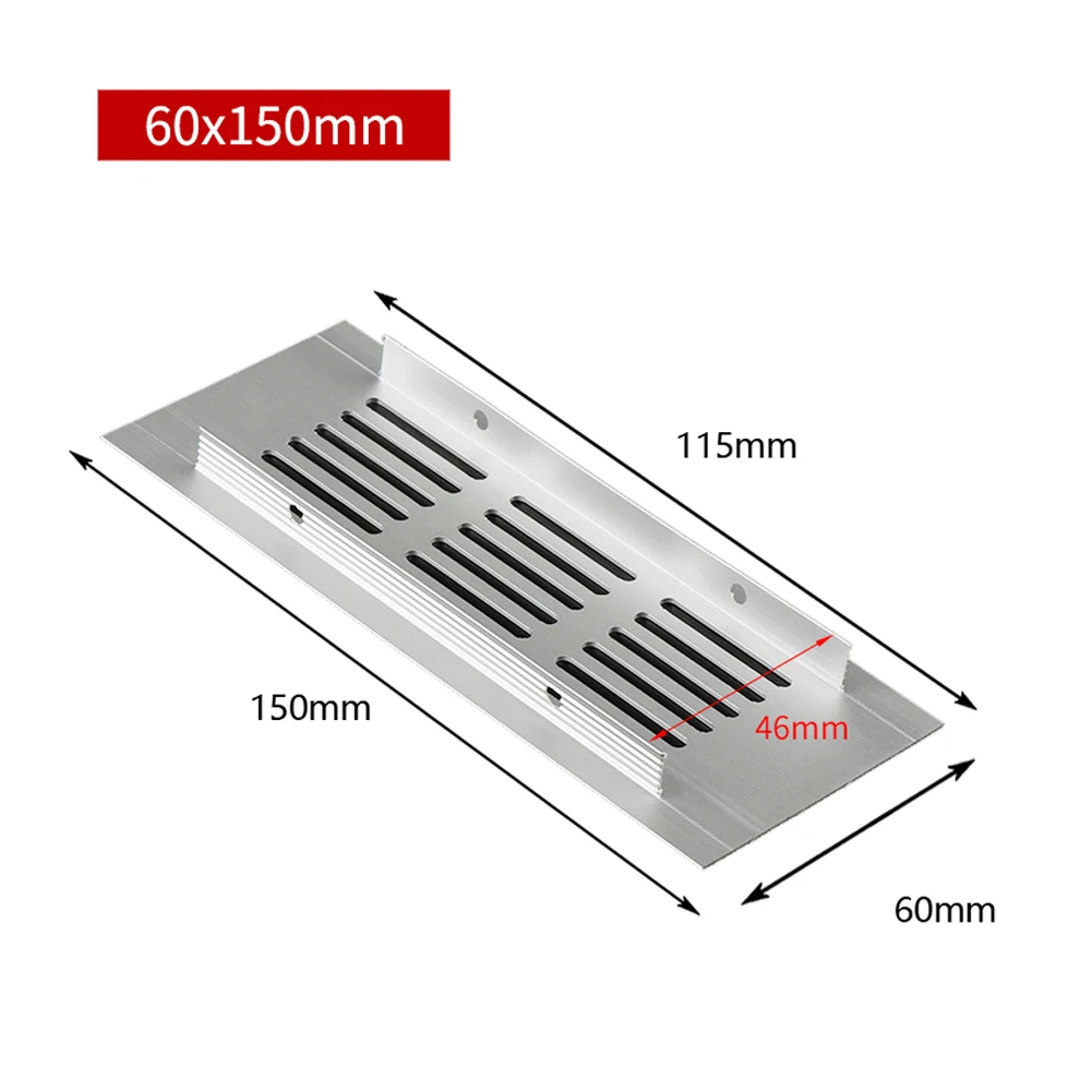 

Vent Perforated Sheet Aluminum Alloy Air Vent Ventilator Grille Cover For Closet Shoe Cabinet Wardrobe Decoration Cover