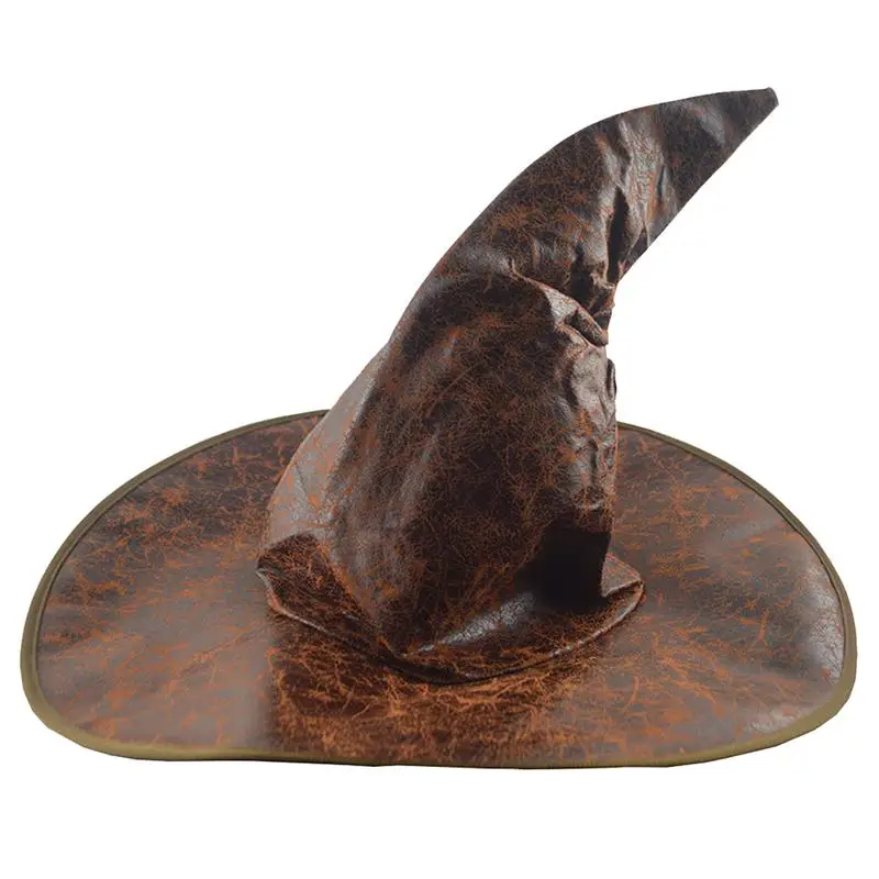 

Leather Witch Wizard Hats Fashion Party Halloween Party Props Cosplay Costume Accessories for Children Adult Witches Hat