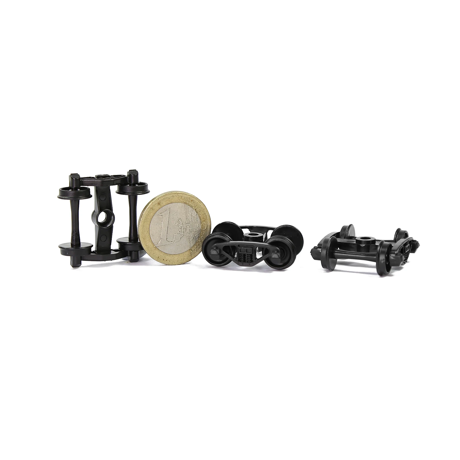 Evemodel HO Scale 1:87 Bearing Truck with 33" Plastic Wheels POM Bogies 2-Springs 12pcs/24pcs HP22BHO 4