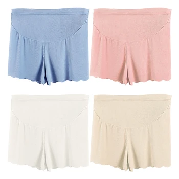 Ultra Soft and Stretchy Ice Silk Adjustable Waisted Maternity Leggings Perfect for Safety and Stylish Summer Pregnancy Wardrobe