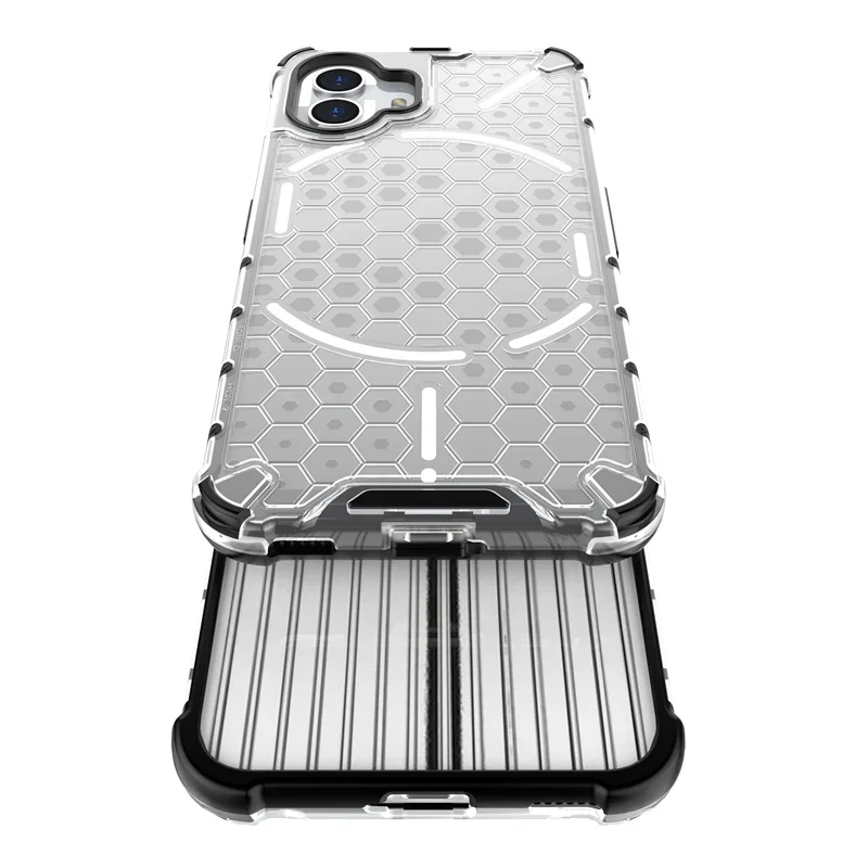 Luxury Transparent Shockproof Armor Case with Hard PC Back Cover