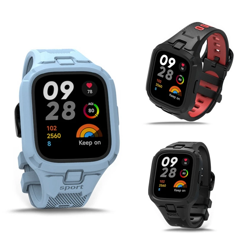 Redmi Watch 4 용 스포츠 TPU 시계 스트랩 Redmi Watch4 시계 케이스 스트랩 용 통기성 실리콘 교체 팔찌 팔찌