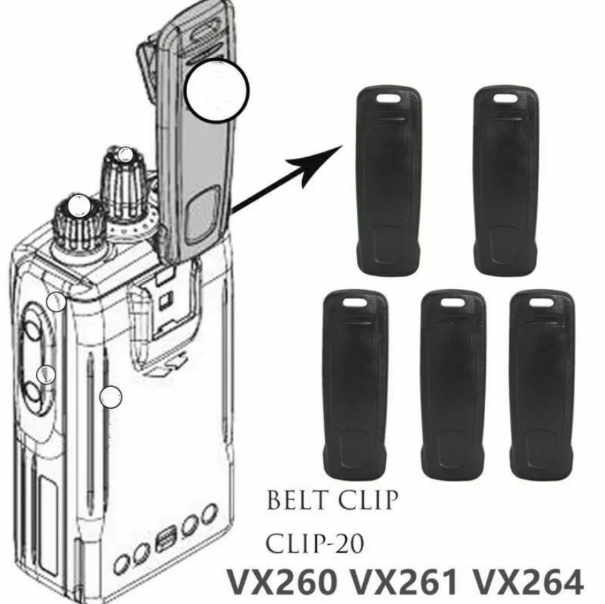 5 шт. зажим-20 Зажим для ремня для EVX530 EVX531 EVX534 EVX539 VX260 VX264 двухстороннее радио walkie talkie remote speaker microphone for vertex vx231 vx261 vx264 vx451 vx454 vx459 evx531 evx534 evx539 radio