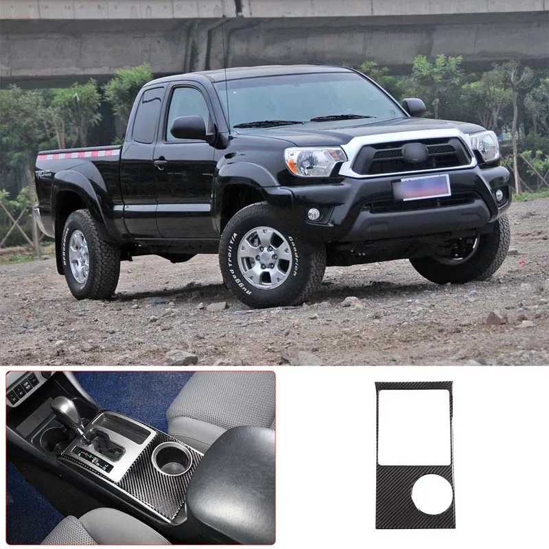 

Для Toyota Tacoma 2011-2015, мягкое углеродное волокно, центральное зубчатое колесо, большая наклейка на панель управления, аксессуары для модификации салона автомобиля