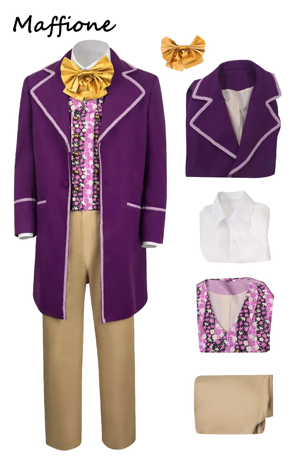 

Костюм для косплея Уилли из фильма «Chocolate Cos» с фабрики, мужской Фэнтезийный костюм для косплея Вонка, маскировка, мужские Костюмы для ролевых игр, одежда из ткани, 1971